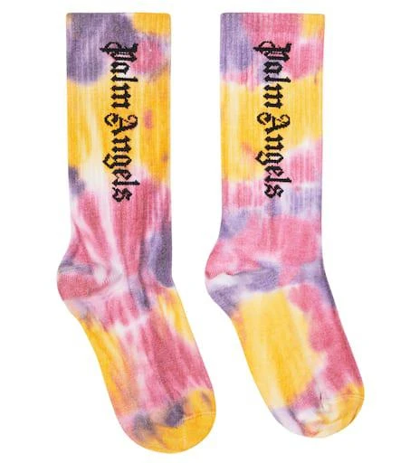 商品Palm Angels|Logo tie-dye cotton-blend socks,价格¥604,第1张图片