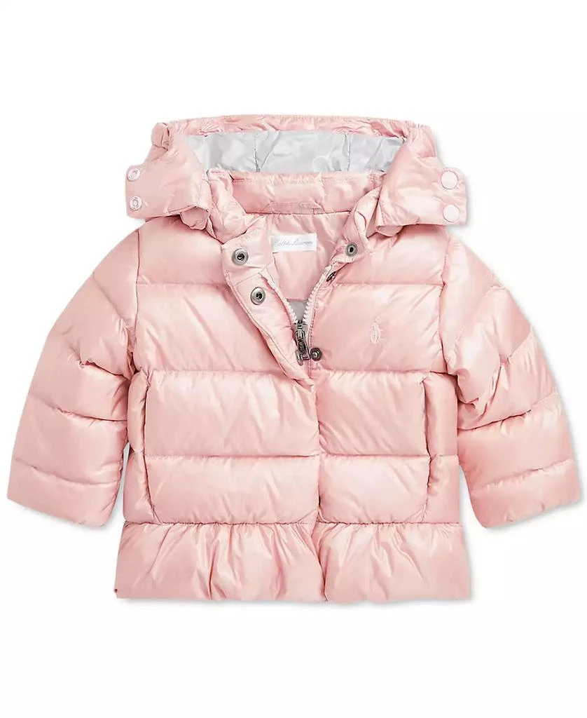 商品Ralph Lauren|Baby Metallic Peplum Bomber Coat,价格¥734,第1张图片