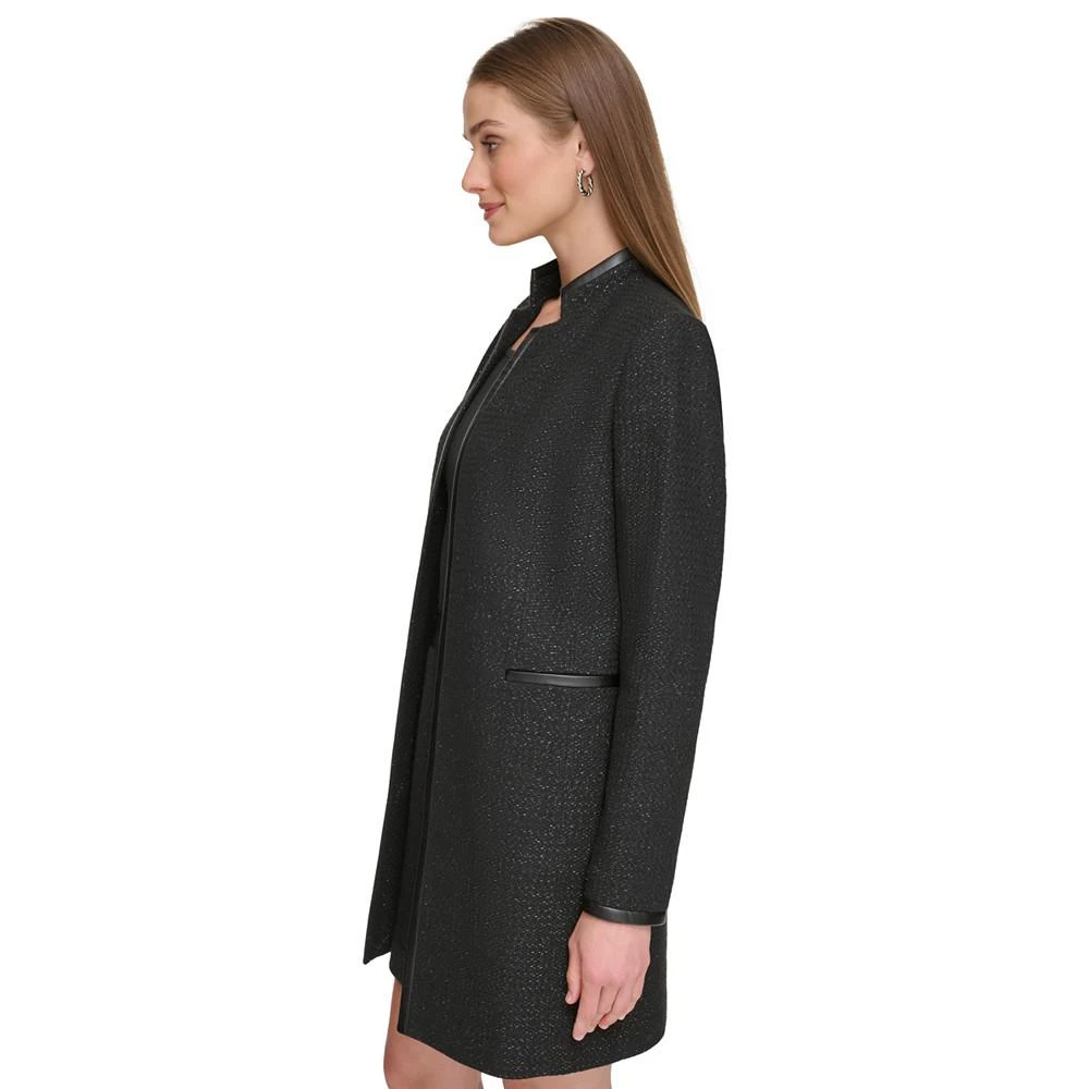 商品DKNY|Women's Lurex Open-Front Tweed Topper Jacket,价格¥402,第3张图片详细描述