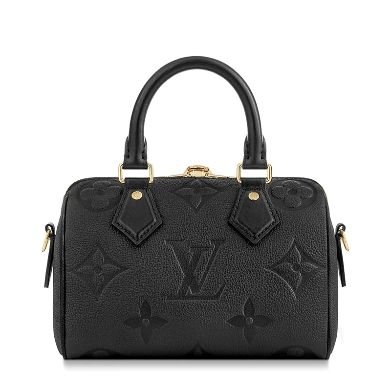 预售十天 Louis Vuitton/路易威登 22春夏新款SPEEDY 20系列 女士黑色老花压纹粒面牛皮革金扣金锁配可拆卸链条皮革肩带单肩斜挎手提链条包M58953 商品