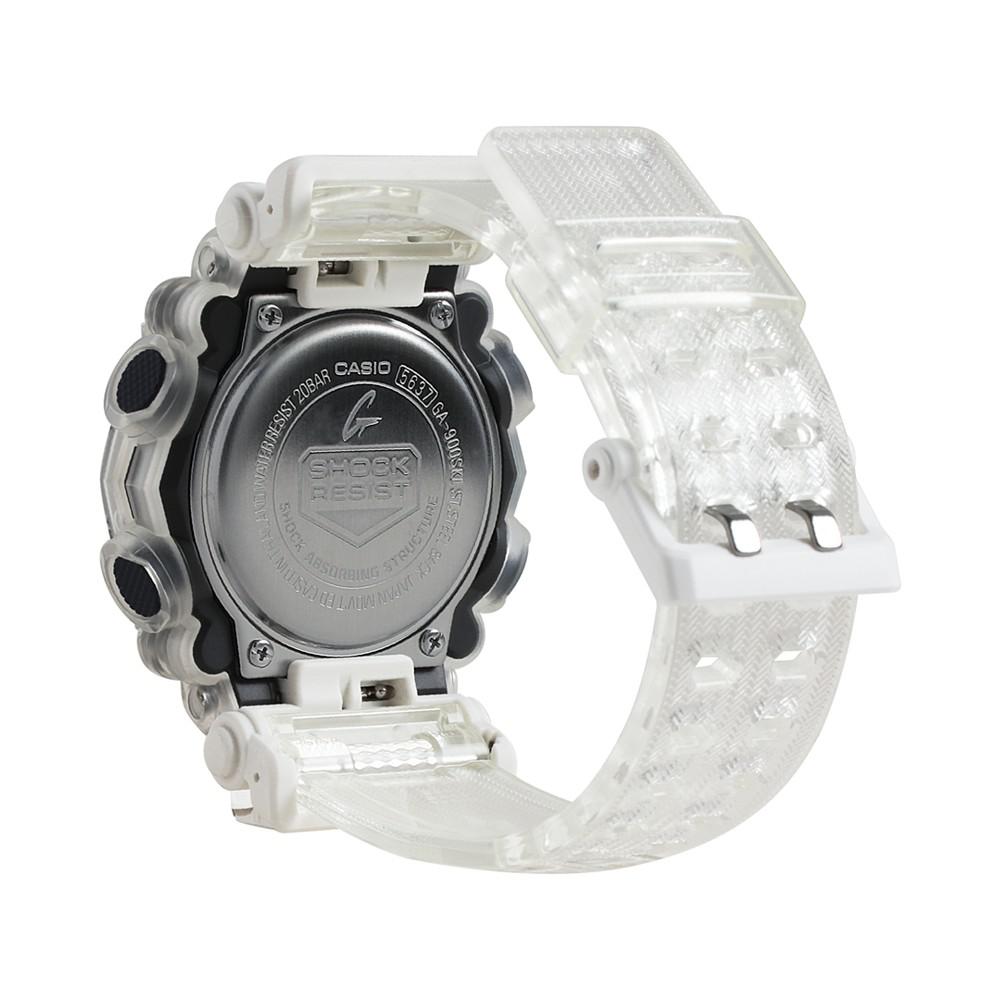 Men's Analog Digital Clear Resin Strap Watch 50mm商品第2张图片规格展示