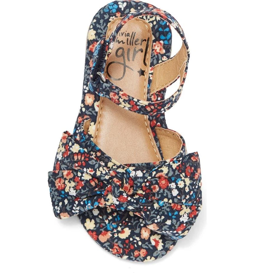 商品OLIVIA MILLER|Kids' Floral Print Bow Sandal,价格¥81,第4张图片详细描述