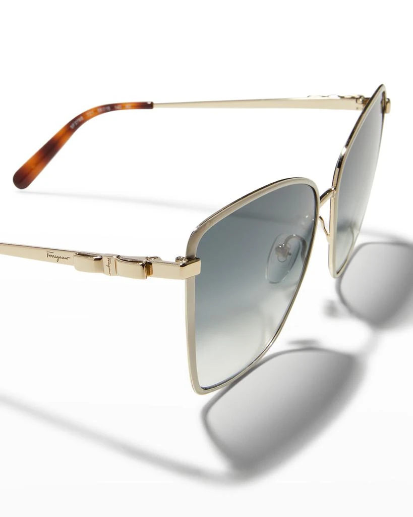 商品Salvatore Ferragamo|Vara Bow Metal Butterfly Sunglasses,价格¥1460,第4张图片详细描述