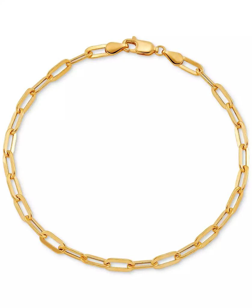 商品Macy's|Paperclip Link Chain Ankle Bracelet in 10k Gold, Created for Macy's,价格¥2766,第1张图片