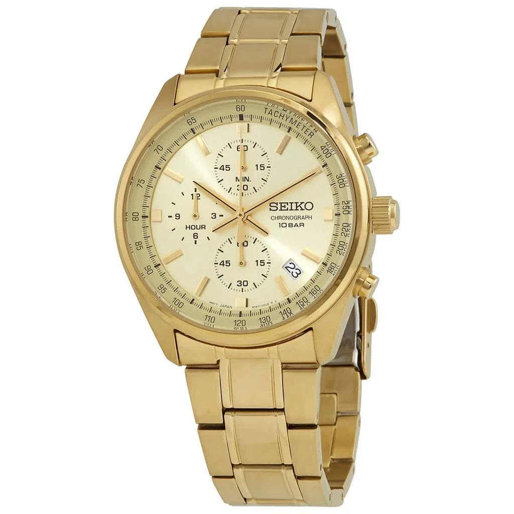 商品Seiko|Chronograph Quartz Champagne Dial Men's Watch SSB382,价格¥1065,第1张图片