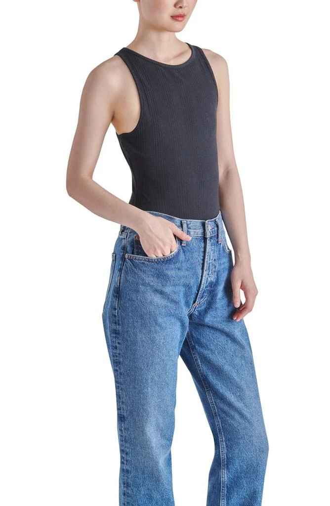 商品Steve Madden|Ribbed Stretch Cotton Bodysuit,价格¥88,第3张图片详细描述