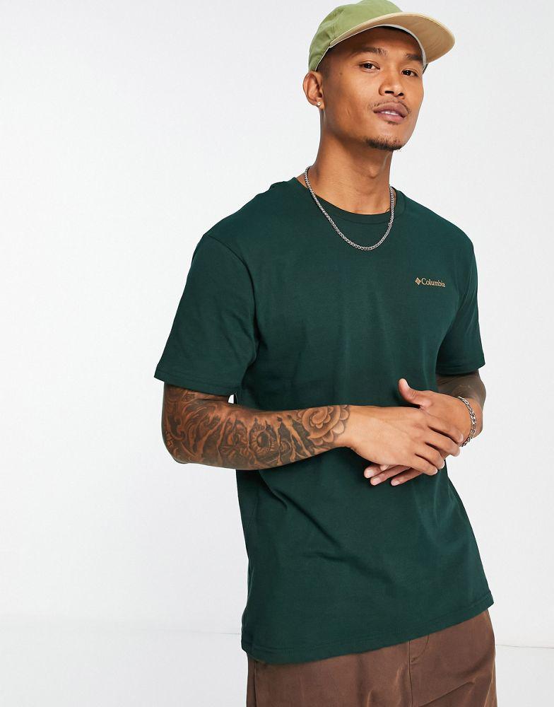 Columbia Tillamook back print t-shirt in spruce green Exclusive at ASOS商品第4张图片规格展示