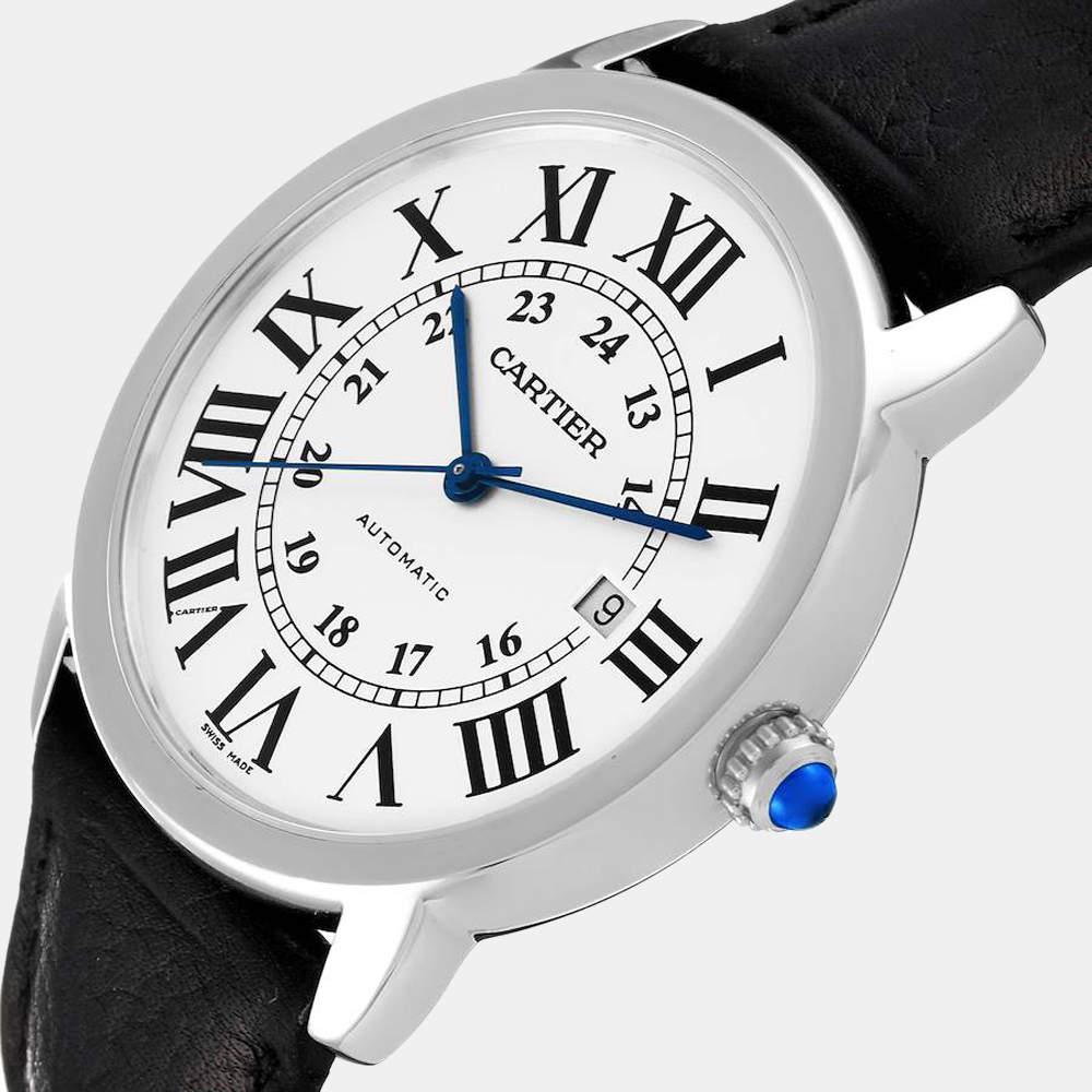 商品[二手商品] Cartier|Cartier Silver Stainless Steel Tank Solo W6701011 Automatic Men's Wristwatch 42 mm,价格¥26958,第4张图片详细描述