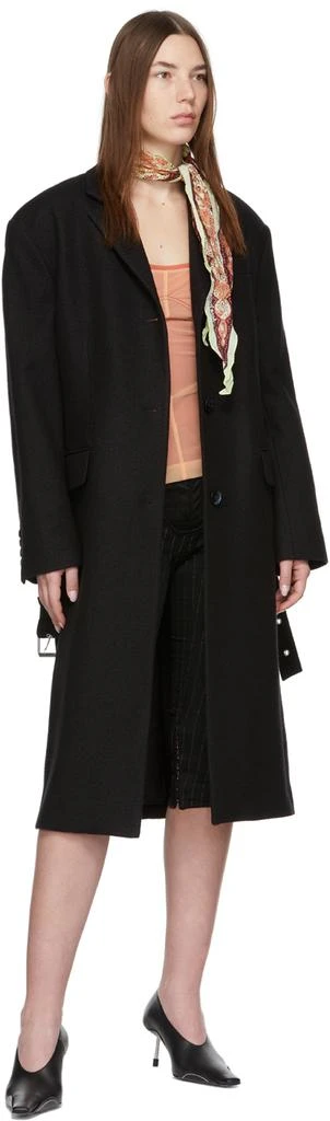 商品Acne Studios|Black Belted Wool Coat,价格¥5633,第4张图片详细描述