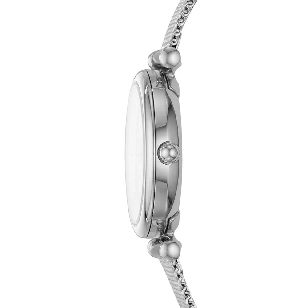 商品Fossil|Women's Mini Carlie Stainless Steel Mesh Bracelet Watch 28mm,价格¥617,第2张图片详细描述