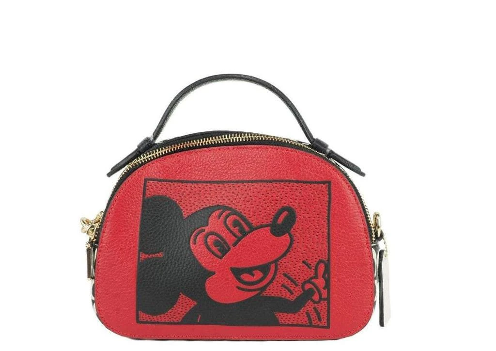 商品Coach|COACH Mickey Mouse X Keith Haring Serena Pebble Leather Satchel Handbag,价格¥2396,第1张图片