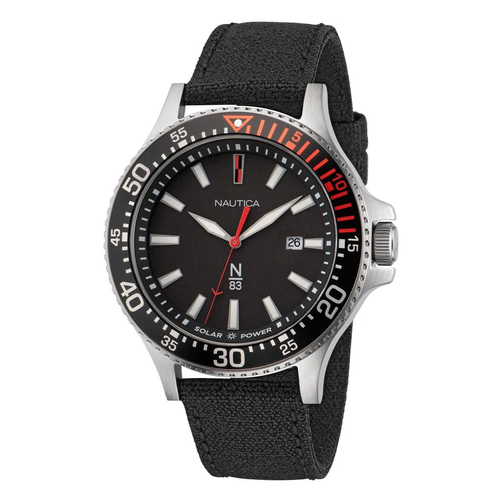 商品Nautica|Mens Cocoa Beach Solar-Powered Canvas 3-Hand Watch,价格¥1125,第1张图片