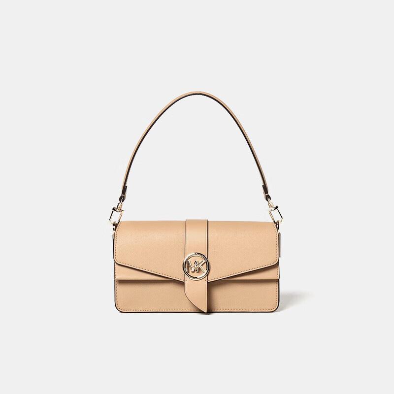 商品[国内直发] Michael Kors|MK 女包 迈克·科尔斯 （MICHAEL KORS）女士Greenwich系列黄色皮质手提单肩斜跨包送女友 30H1LGRL2L CAMEL,价格¥1628,第1张图片