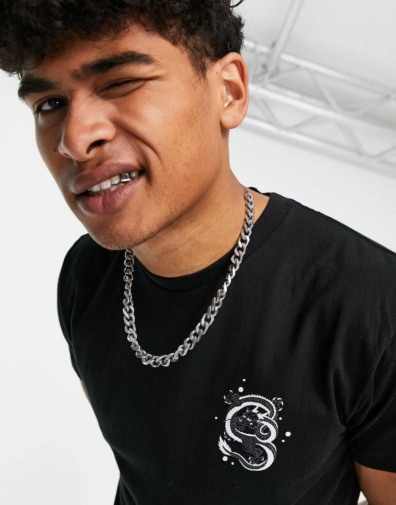 商品Rip N Dip|RIPNDIP mystic jerm t-shirt in black with chest and back print,价格¥326,第4张图片详细描述