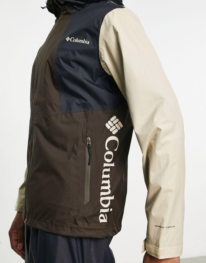 Columbia Inner Limits II waterproof jacket in brown and stone商品第4张图片规格展示