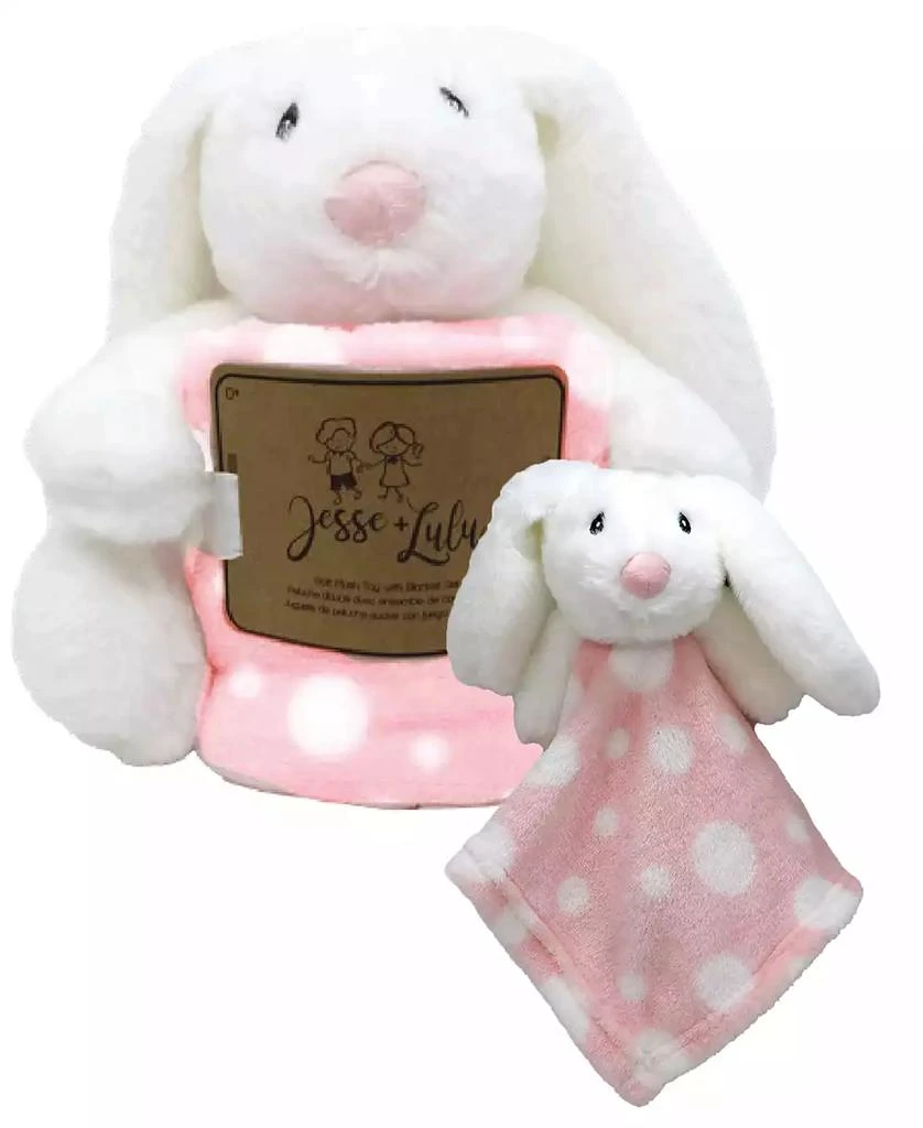 商品Jesse & Lulu|Baby Girls Plush Toy with Blanket and Nunu, 3 Piece Set,价格¥232,第1张图片