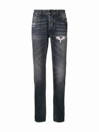 商品Marcelo Burlon|MARCELO BURLON 深灰色男士牛仔裤 CMYA007F18868135-1088,价格¥1988,第1张图片