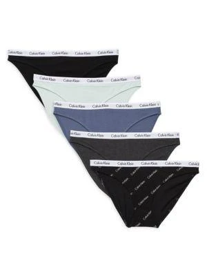 商品Calvin Klein|5-Pack Logo-Waist Bikini Panties,价格¥204,第1张图片