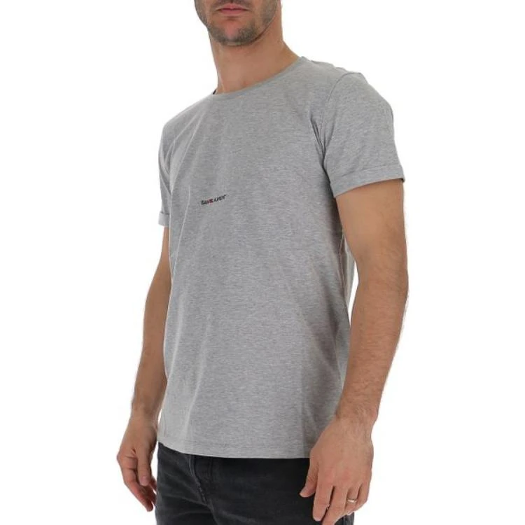 商品[国内直发] Yves Saint Laurent|圣罗兰 SS21 棉质圆领短袖T恤 男款 灰色,价格¥1632,第6张图片详细描述