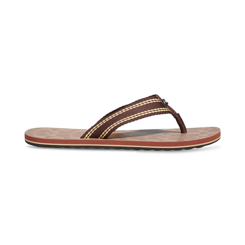 商品Coach|Men's Signature Webbing Flip Flop,价格¥382,第2张图片详细描述