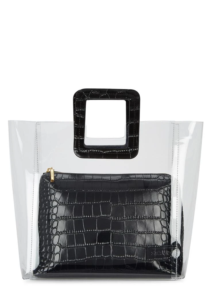 商品Staud|Shirley PVC and crocodile-effect leather tote,价格¥1133,第1张图片