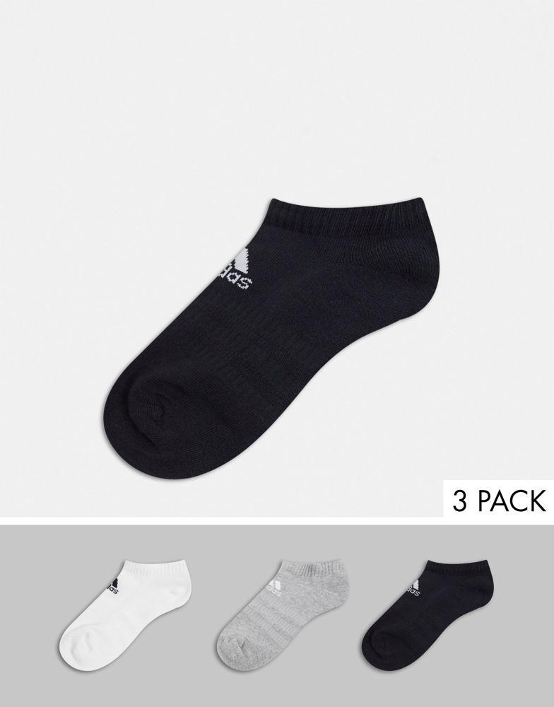 adidas Training 3 pack trainer socks in multi商品第1张图片规格展示