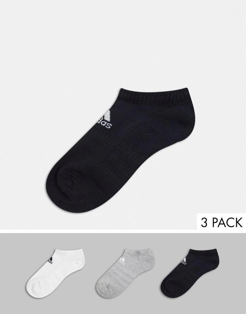 商品Adidas|adidas Training 3 pack trainer socks in multi,价格¥72,第1张图片