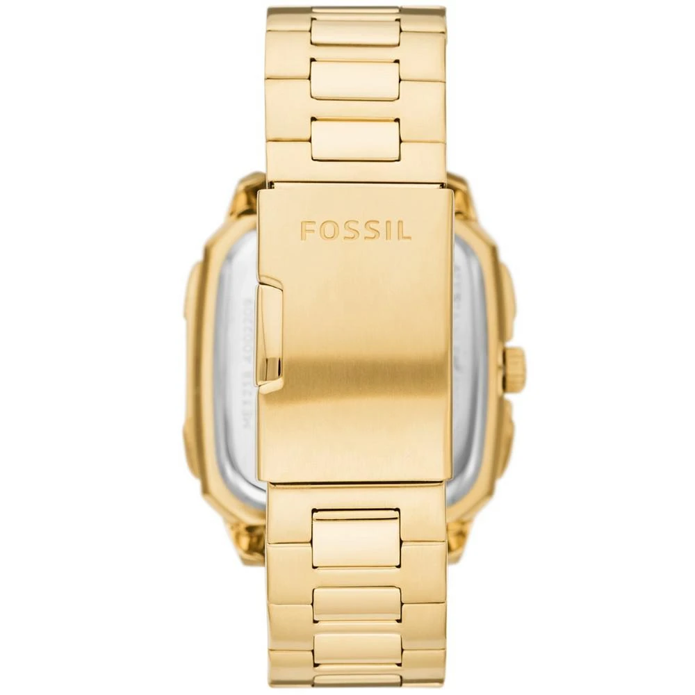 商品Fossil|Men's Inscription Automatic Gold-Tone Stainless Steel Bracelet Watch, 42mm,价格¥1069,第3张图片详细描述