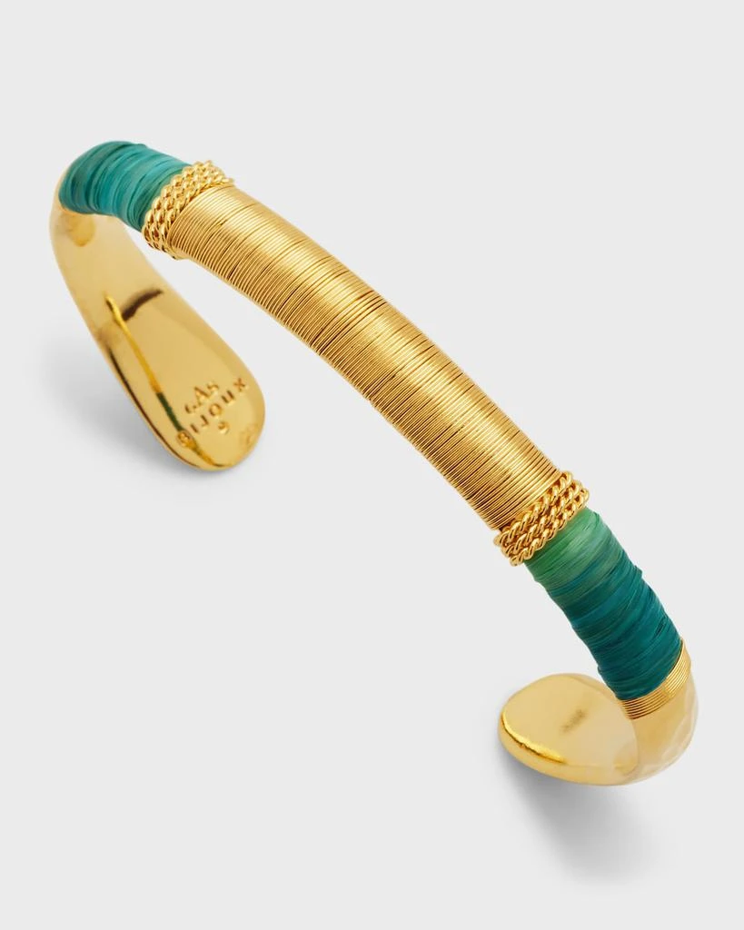 商品GAS Bijoux|24K Yellow Gold Macao Threaded Cuff Bracelet,价格¥1669,第3张图片详细描述