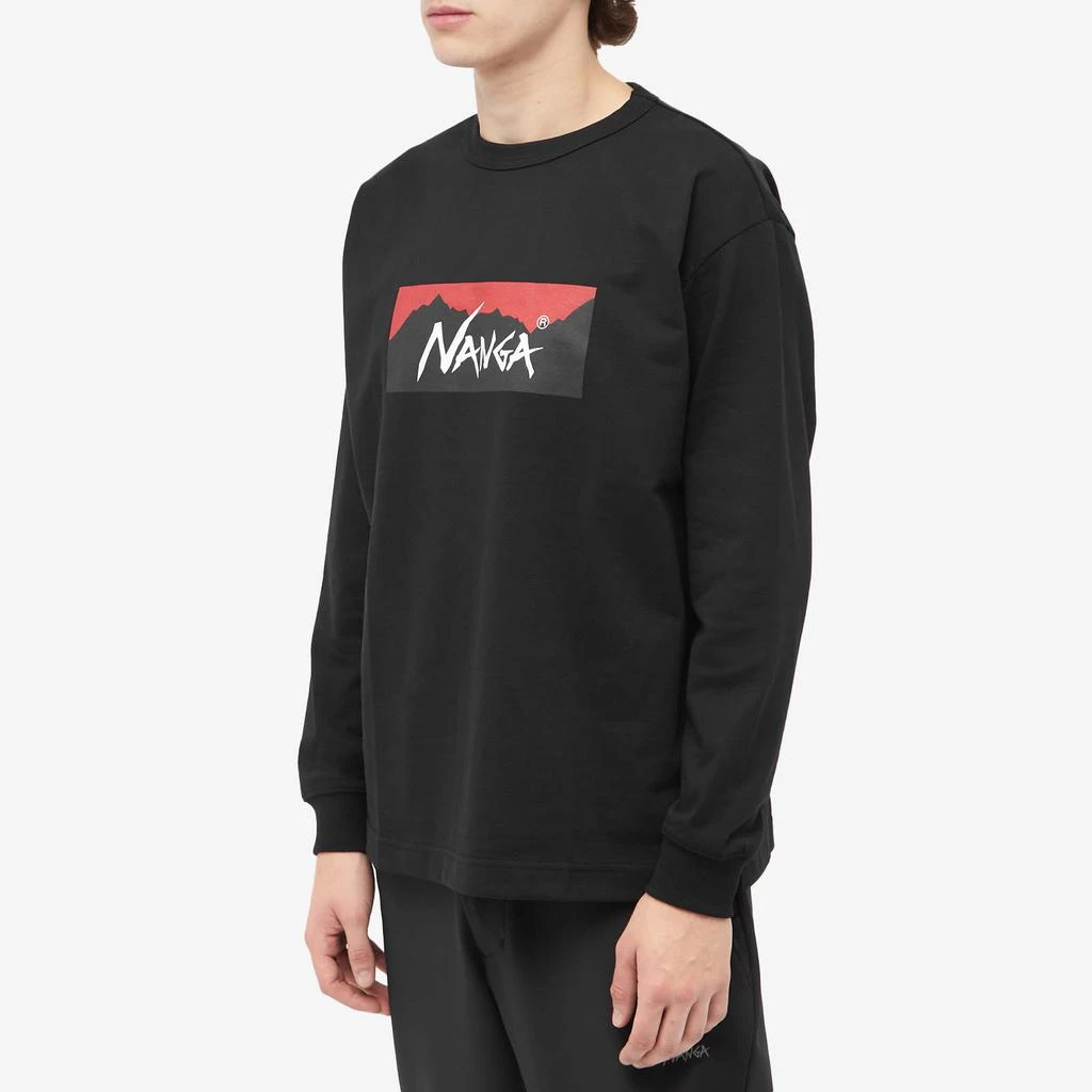 商品NANGA|NANGA Long Sleeve Eco Hybrid Box Logo T-Shirt,价格¥336,第2张图片详细描述