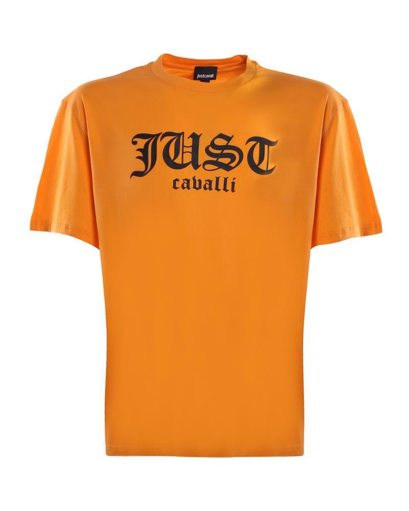 Just Cavalli Logo Printed Crewneck T-Shirt商品第1张图片规格展示