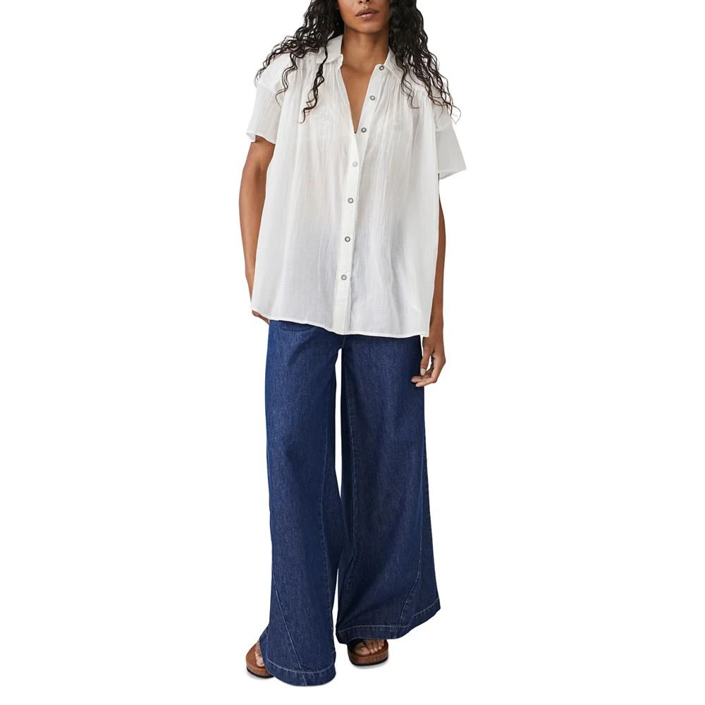 商品Free People|Women's Float Away Cotton Pleated Shirt,价格¥584,第5张图片详细描述