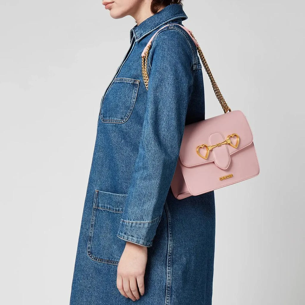 商品Love Moschino|Love Moschino Women's Horsebit Shoulder Bag - Pink,价格¥858,第2张图片详细描述