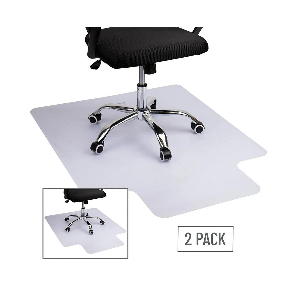 商品Mind Reader|9-to-5 Collection, Office Chair Mat, Anti-Skid Floor Protector, 47.5"x 35.5", Set of 2,价格¥875,第2张图片详细描述