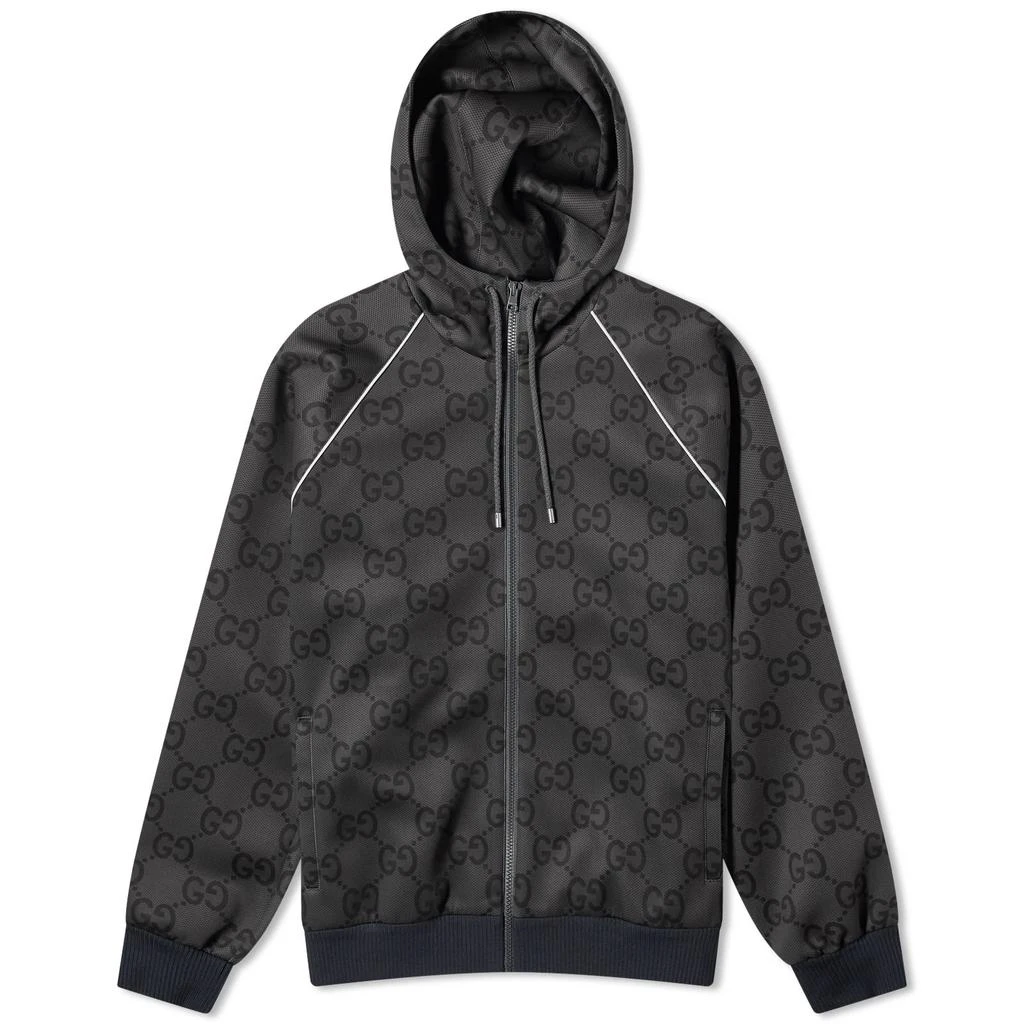 商品Gucci|Gucci Light Neoprene Jumbo GG Hooded Jacket,价格¥16963,第1张图片