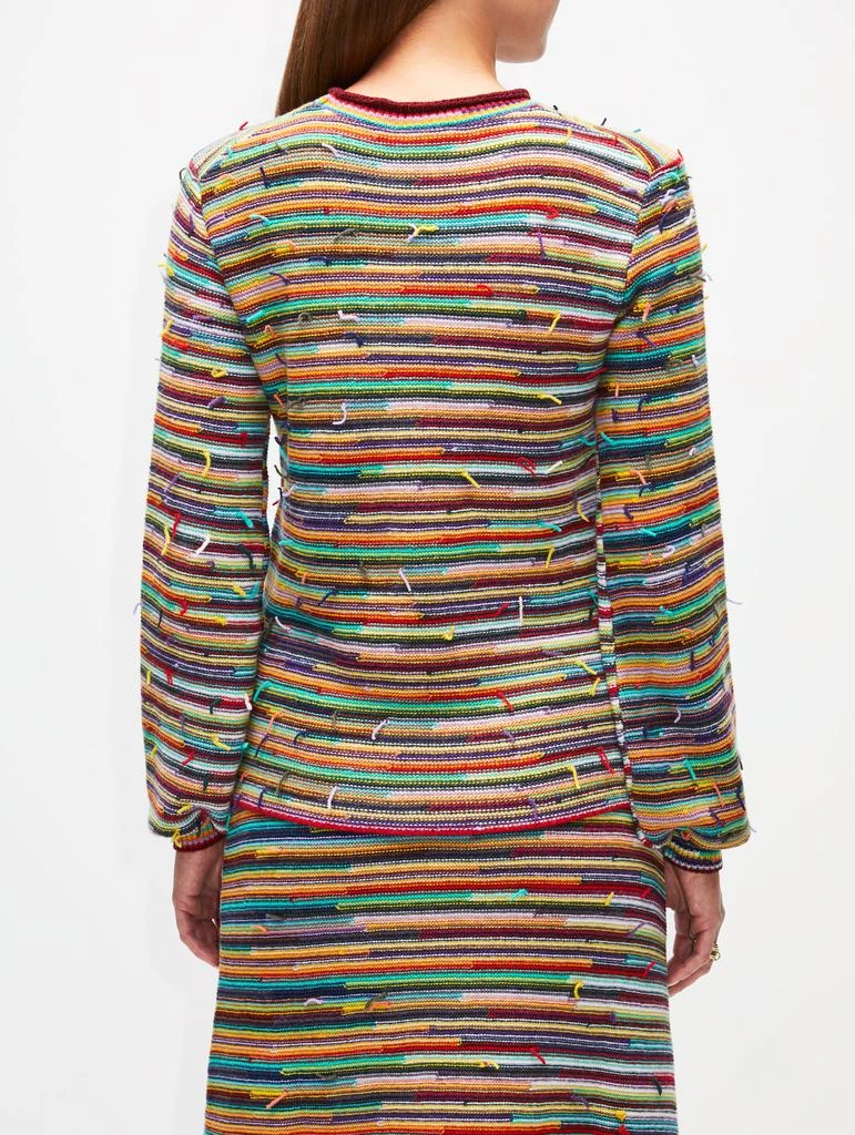 商品Chloé|Striped Cashmere Wool Blend Crewneck Sweater,价格¥4527,第4张图片详细描述