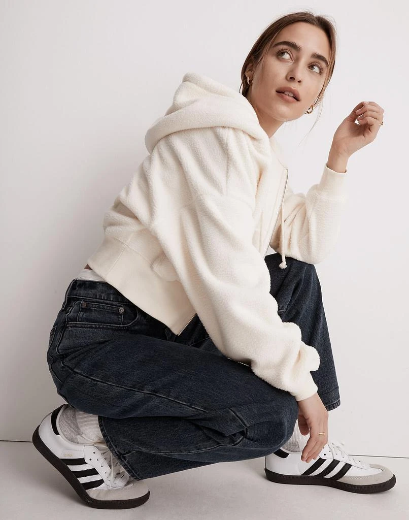 商品Madewell|MWL Sherpa Zip-Front Drawstring Hoodie Sweatshirt,价格¥239,第2张图片详细描述