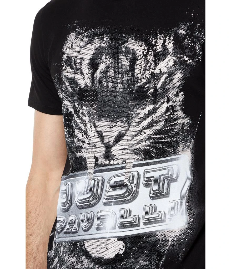 商品Just Cavalli|Queens T-Shirt with "Tiger" Graphic with Crystals,价格¥1077,第3张图片详细描述