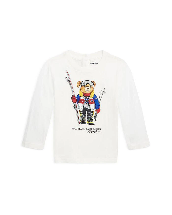 商品Ralph Lauren|Polo Girls' Polo Bear Cotton Long-Sleeve Tee - Baby,价格¥168,第1张图片