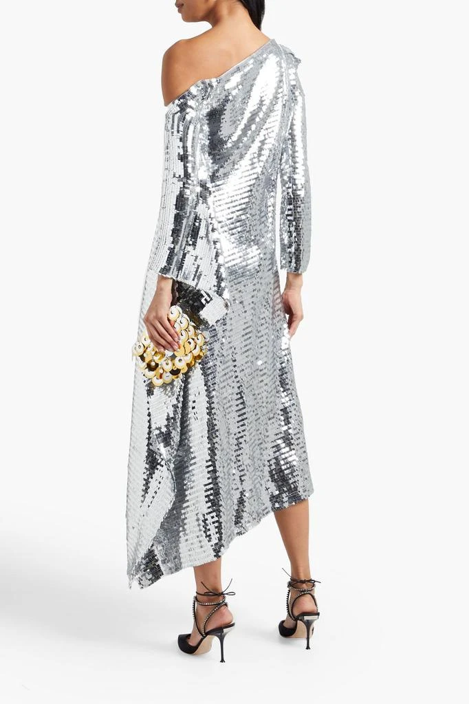 商品ROLAND MOURET|Castro off-the-shoulder draped sequined tulle midi dress,价格¥6455,第1张图片