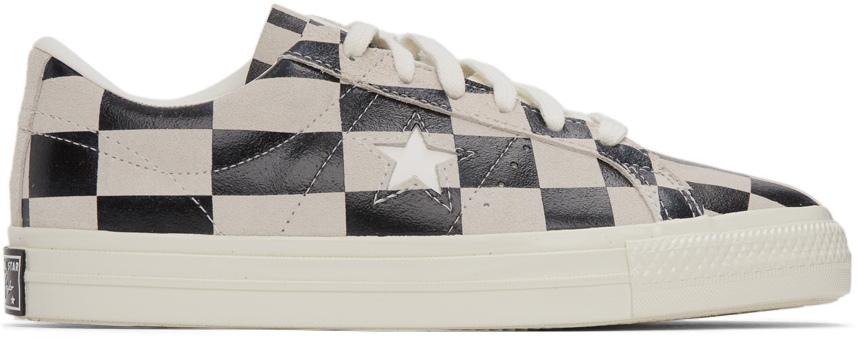 Black & White Check One Star Sneakers商品第1张图片规格展示