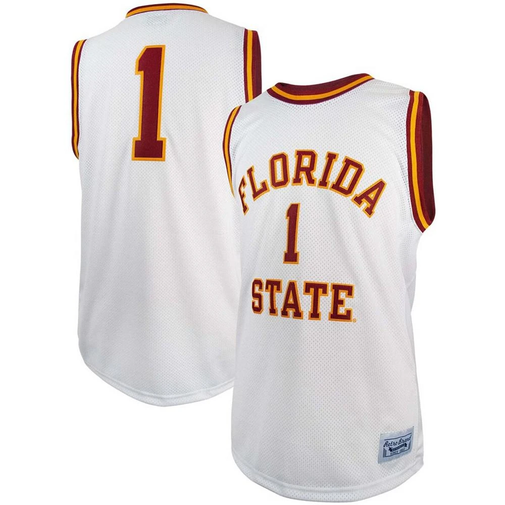 商品The Original Retro Brand|Men's #1 White Florida State Seminoles Commemorative Basketball Jersey,价格¥923,第1张图片