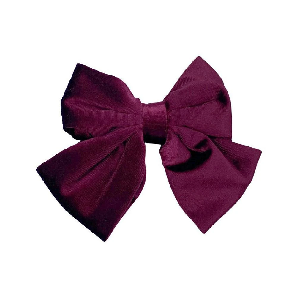 商品Headbands of Hope|Women's Timeless Velvet Bow Barrette - Dark Red,价格¥40,第1张图片