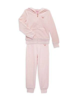商品Juicy Couture|Little Girl's Velour Jacket & Joggers Set,价格¥201,第1张图片