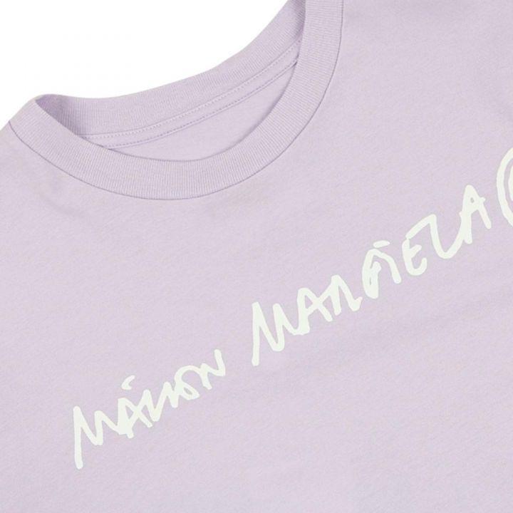 商品MAISON MARGIELA|Lilac Logo T Shirt,价格¥261,第4张图片详细描述