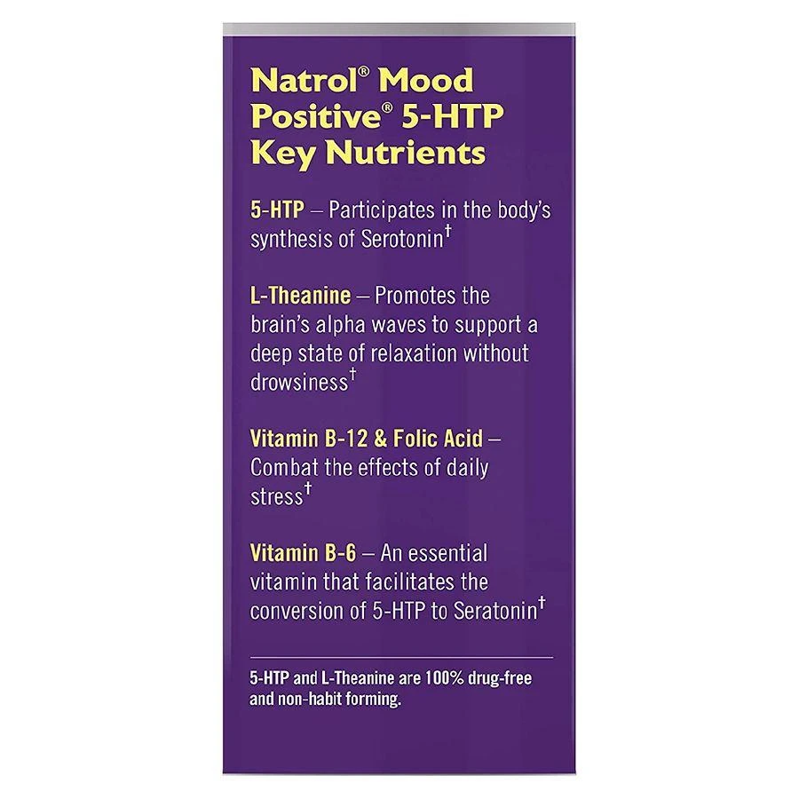 商品Natrol|Mood Positive 5-HTP Mood & Stress Tablets,价格¥104,第2张图片详细描述