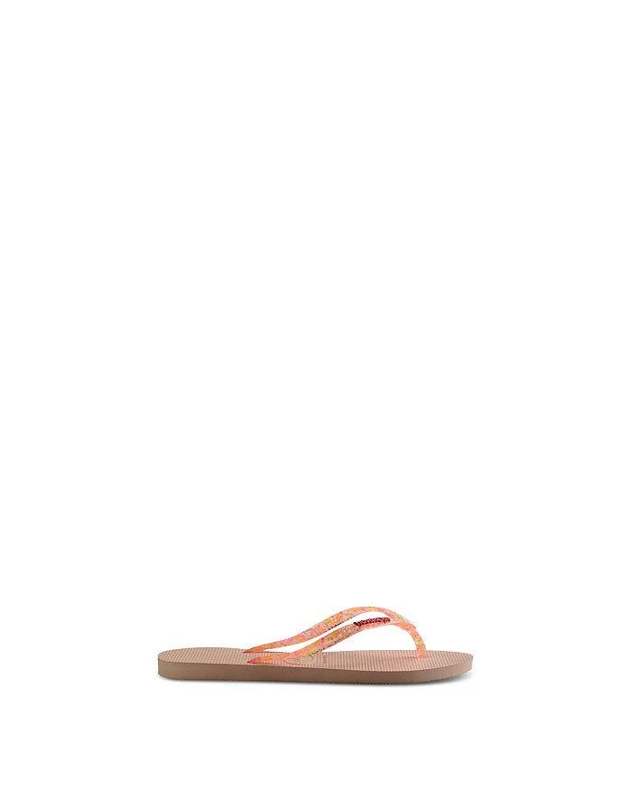 商品Havaianas|Girls' Slim Logo Metallic Flip Flops - Toddler, Little Kid,价格¥225,第3张图片详细描述