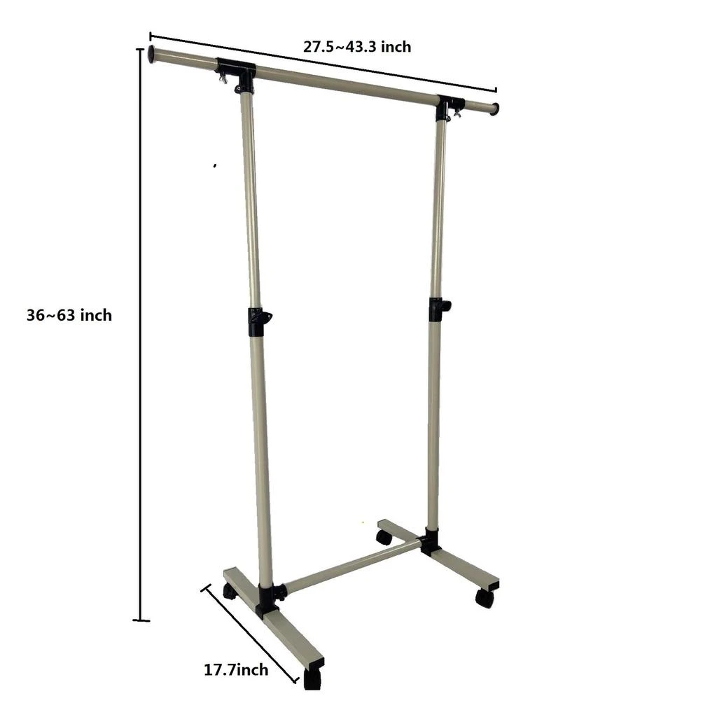 商品Streamdale Furniture|Streamdale Short Clothing Racks for Hanging Clothes with Bottom Shelves and Wheels Heavy Duty Rolling Clothes Rack Kids Clothing Rack for Adult Coat,价格¥488,第3张图片详细描述