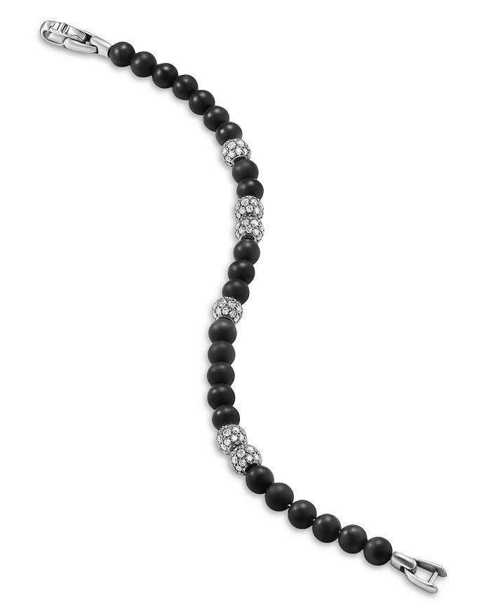 商品David Yurman|Sterling Silver Spiritual Onyx & Pavé Diamond Beaded Bracelet,价格¥51339,第3张图片详细描述