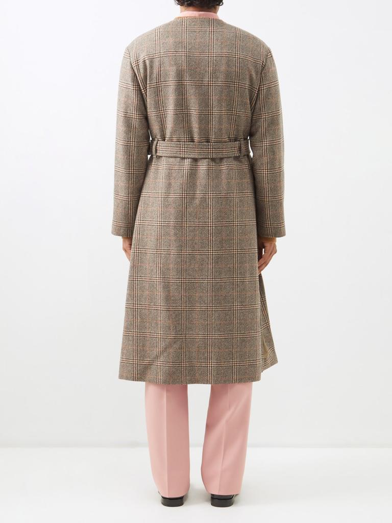 商品Gucci|Prince of Wales-check wool-blend coat,价格¥23069,第7张图片详细描述